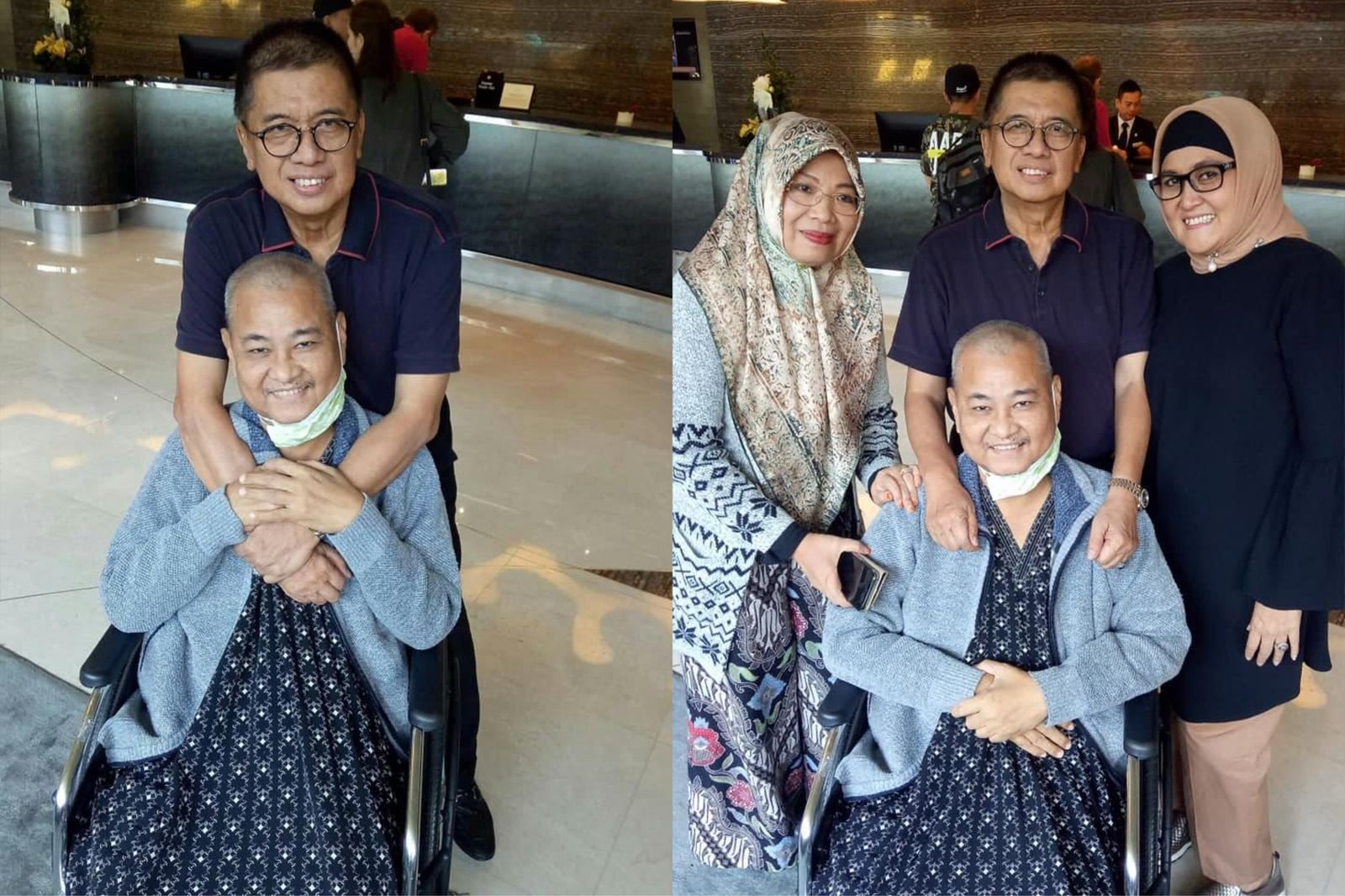 Mantan Gubernur Sumsel H Syahrial Oesman menjenguk H Chairul S Matdiah saat dalam perawatan rumah sakit pada 2018